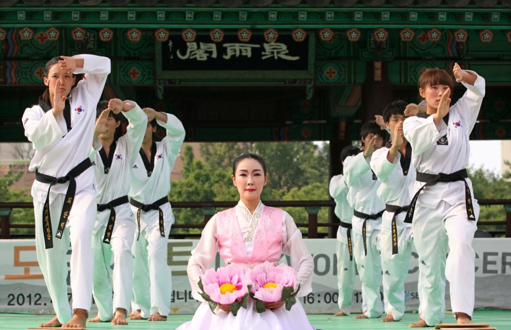 Taekwondo-Vorführung in Korea