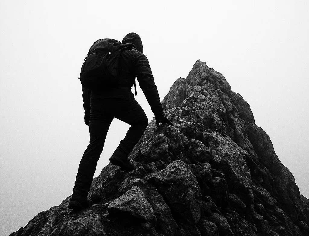 Sport Bergsteiger in den Alpen